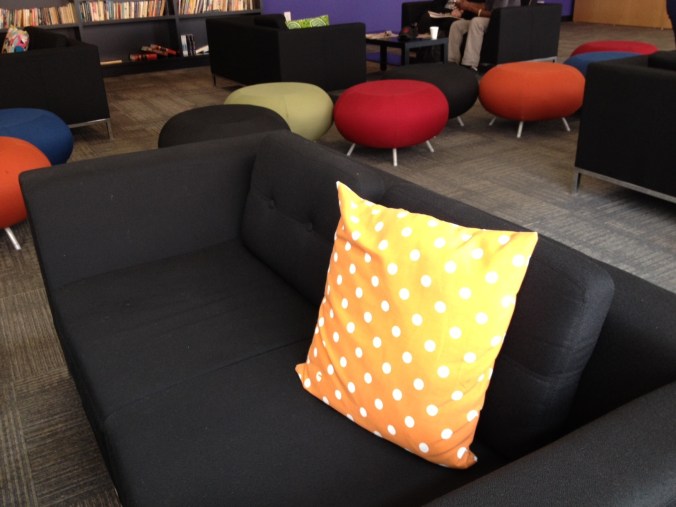 Couches and seating areas in the lobby.