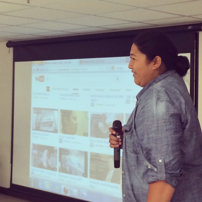 Jean sharing the concepts of how to tell a family story for the courts.