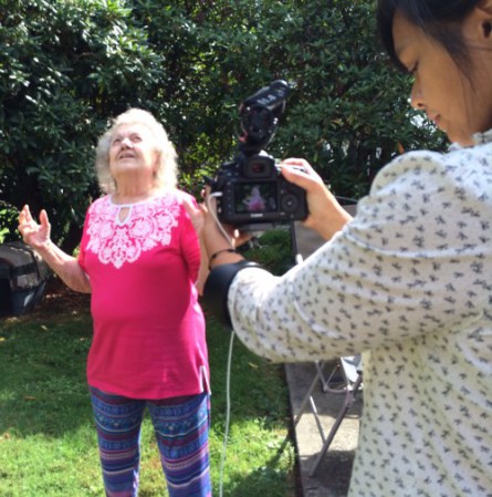 Image from our most recent social biography video in New York. Charisse capturing this mother's reflection of the first time she stood in the backyard of the home her son bought her.